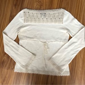 Boatneck mohair blend sweater sz M